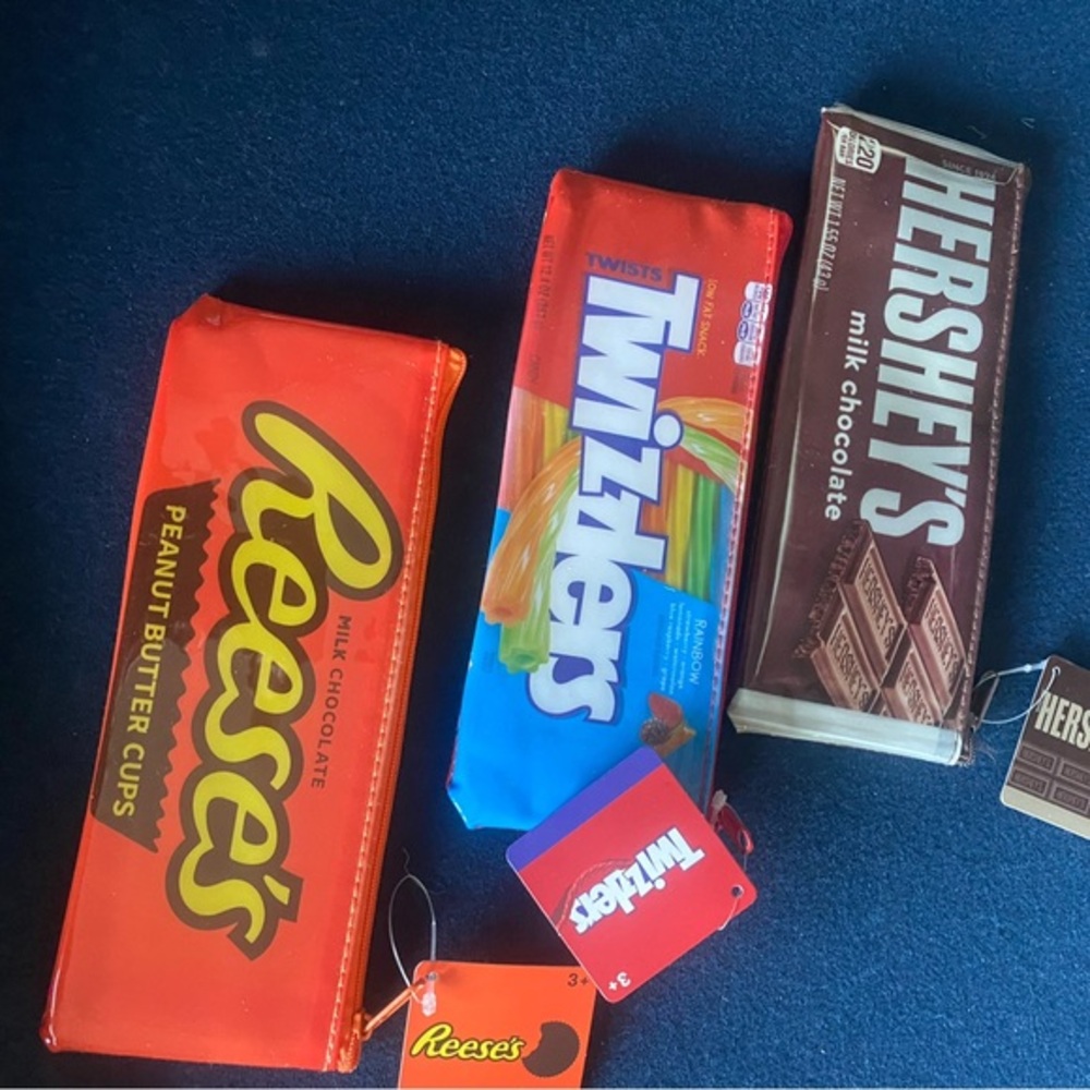 3 tasty little treat pouches! Use for candy, pencils, make up-whatever you want!